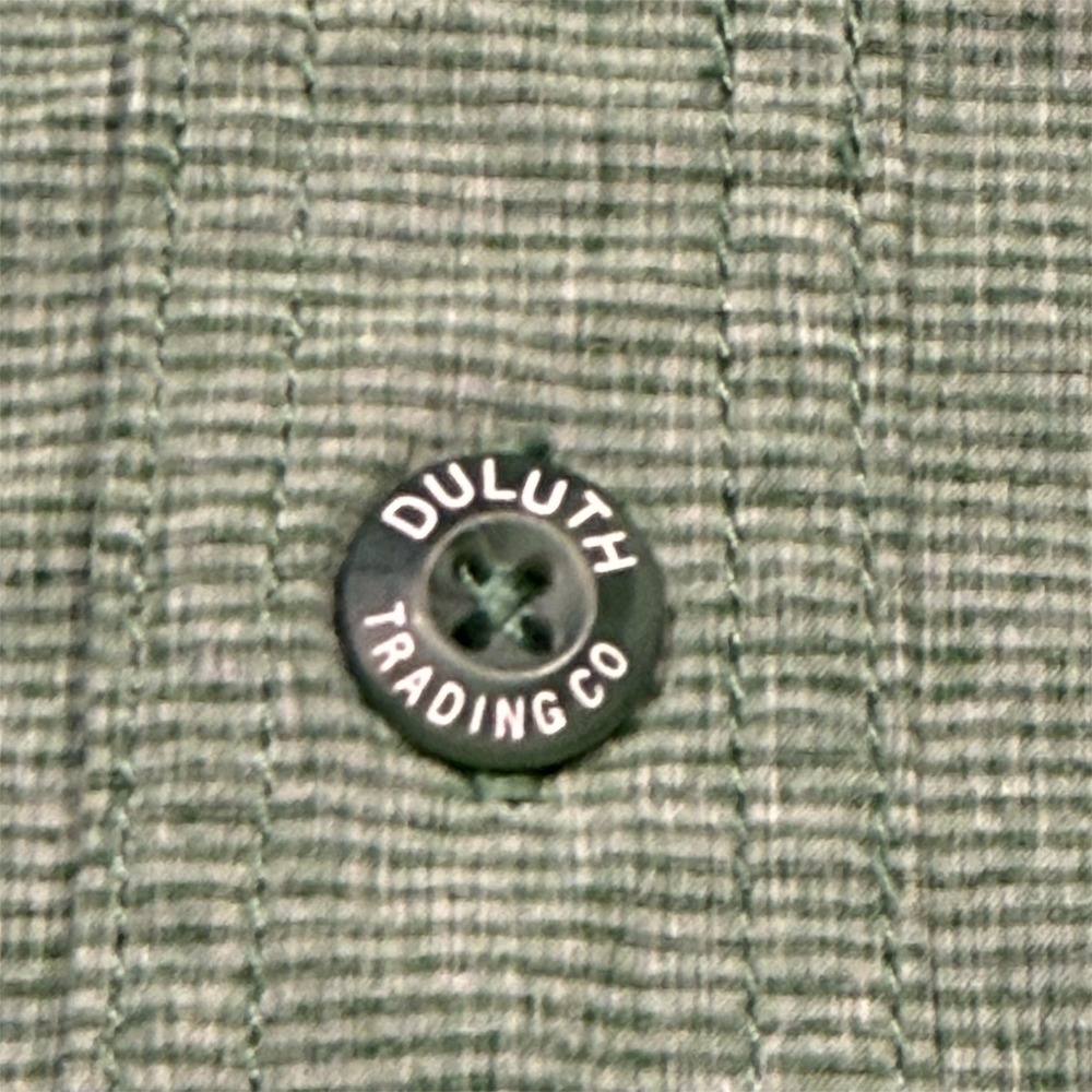 Duluth Trading Co Mens Medium Green Sol Survivor Short Sleeve Shirt - Picture 3 of 10